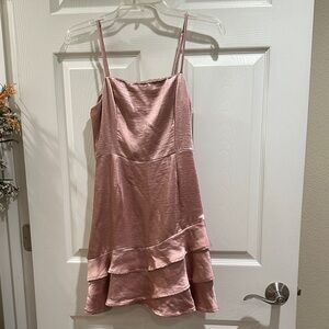 Lulu's Blush Satin Dress